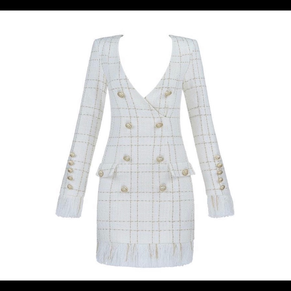 White Blazer Dress